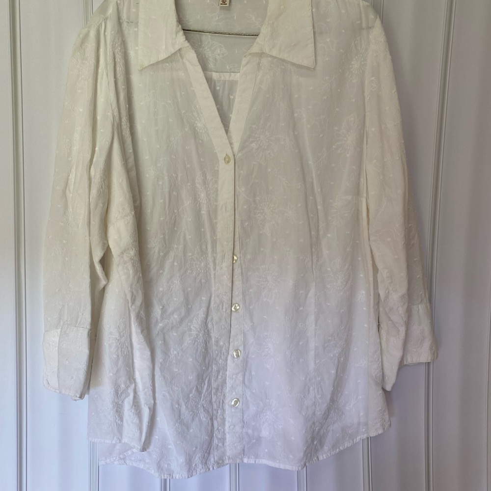JM collection white blouse